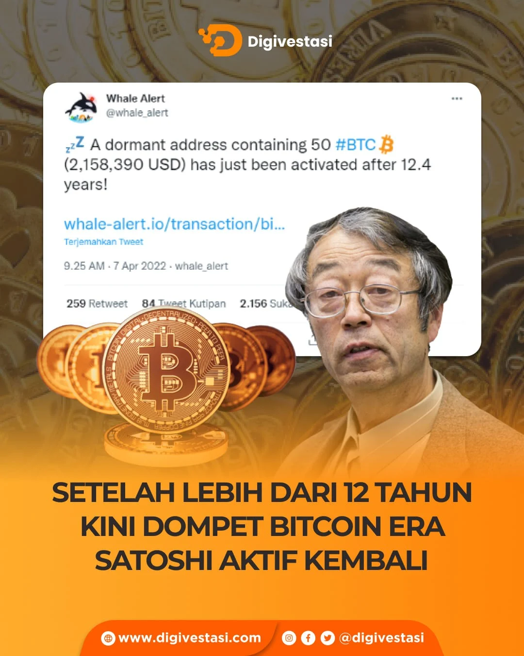Satoshi Era Bitcoin Bergerak Setelah 16 Tahun, Nilai $1,47 Juta