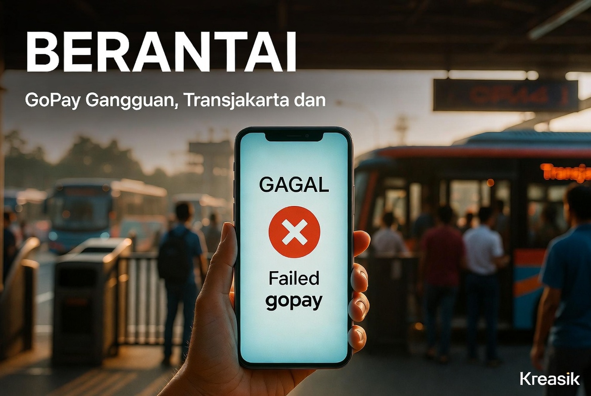 GoPay Gangguan, Transjakarta dan Gojek Terkena Dampak Berantai