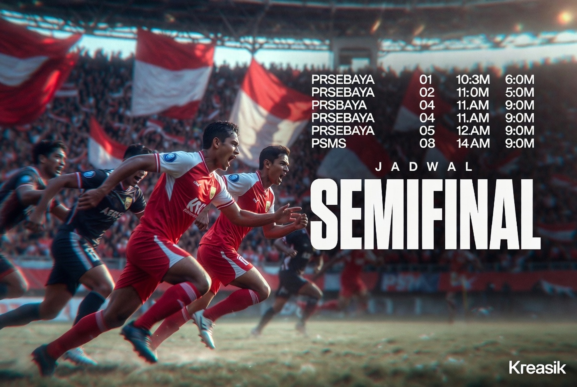 Persebaya vs Psms Medan Menang Bisa Salip Port ke Semifinal