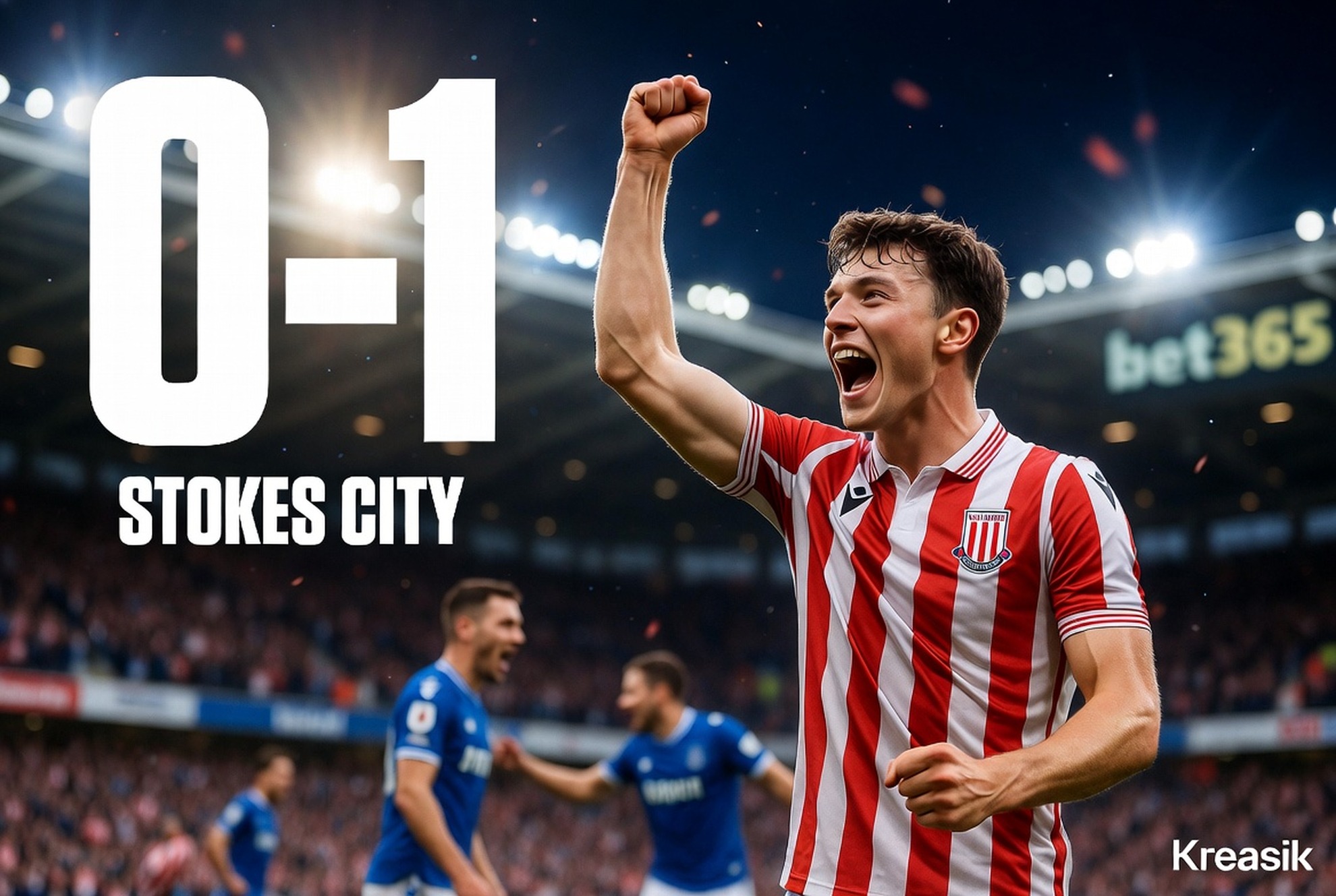 Stoke City vs Everton 0-1: Gol Jauh Kelly & Debut Hackney 0-1