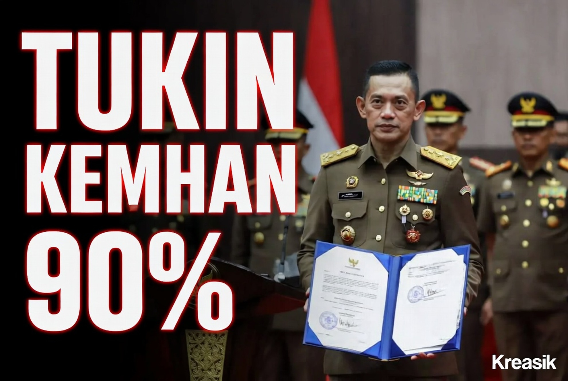 Tukin TNI Naik ke 90 Persen Pertama Sejak 2018, KSAD Rp48,6 Juta