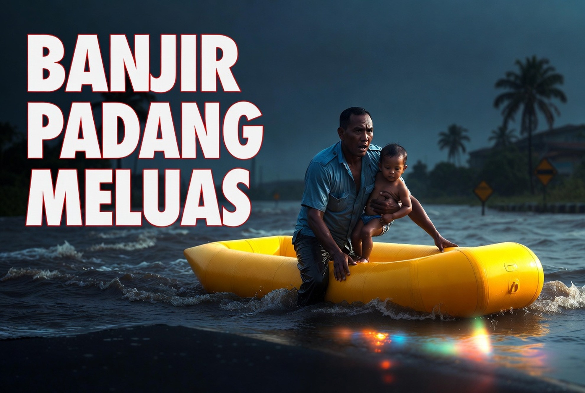 Banjir Padang Meluas ke 3 Kecamatan, Evakuasi Warga Berlanjut Malam