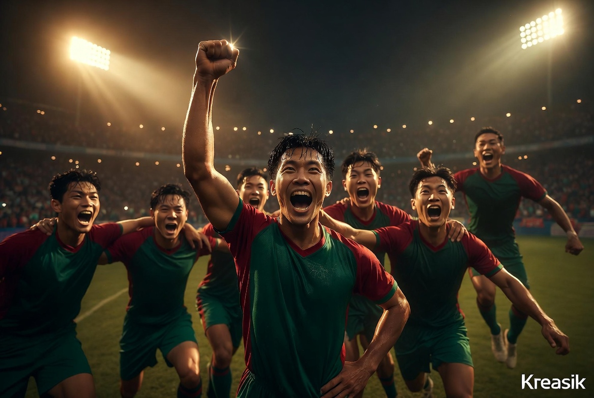 Nguyễn Văn Vĩ Văn Vĩ cetak 2 gol, Vietnam 5-0 Laos: Tim menang lebih