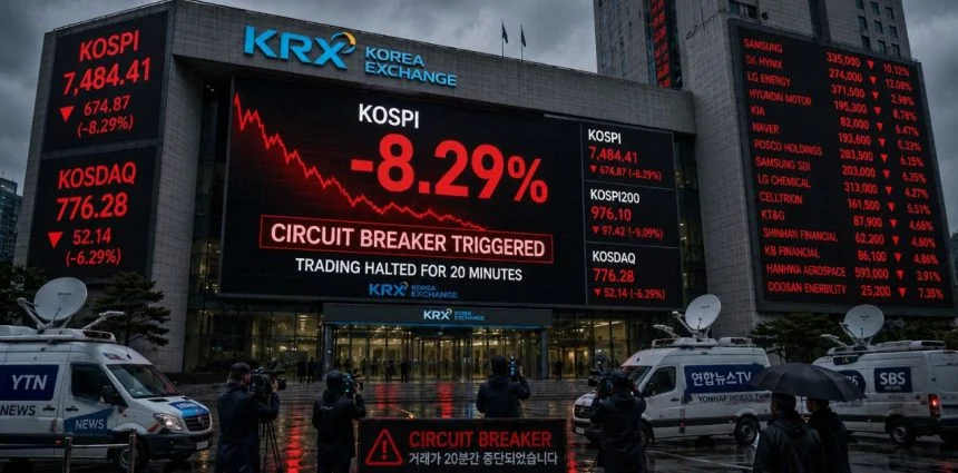 Kejatuhan Tajam KOSPI: Circuit Breaker Aktif, Samsung & SK Hynix Turun Drastis